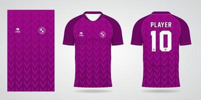 modelo de camisa roxa para uniformes de time e design de camisetas de futebol vetor