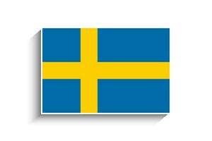 plano retângulo Suécia bandeira ícone vetor