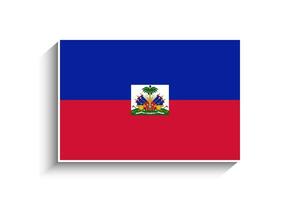 plano retângulo Haiti bandeira ícone vetor