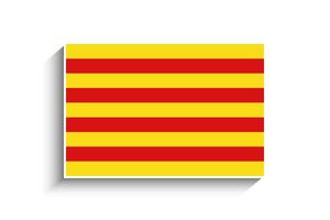 plano retângulo Catalunha bandeira ícone vetor