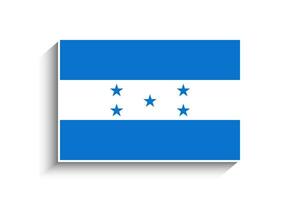 plano retângulo Honduras bandeira ícone vetor