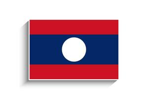 plano retângulo Laos bandeira ícone vetor