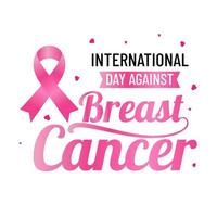 campanha de banner de câncer de mama vetor