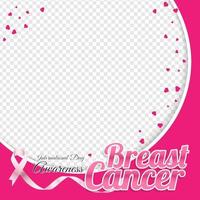 vetor fita de conscientização do câncer de mama