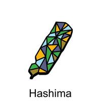 mapa cidade do Hashima projeto, Alto detalhado vetor mapa - Japão vetor Projeto modelo, adequado para seu companhia