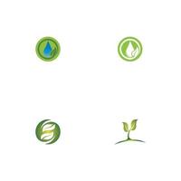 logotipos da ecologia de folhas verdes vetor