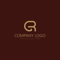 carta r logotipo com simples e elegante cor vetor