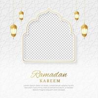Ramadã kareem islâmico quadro, Armação com elegante arabesco padronizar vetor