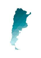 vetor isolado ilustração ícone com simplificado azul silhueta do Argentina mapa. poligonal geométrico estilo. branco fundo.