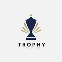 campeões troféu para vencedora prêmio logotipo Projeto inspiração vetor