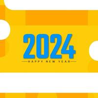moderno feliz Novo ano 2024 cumprimento cartão Projeto vetor