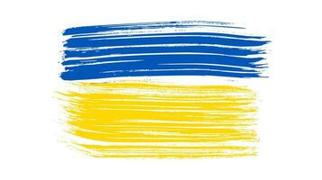 bandeira nacional ucraniana em estilo grunge vetor