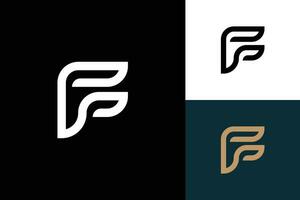 carta f monograma vetor logotipo Projeto