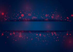 roxa brilhante espumante partículas em Sombrio azul fundo vetor