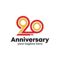 vetor 20 º aniversário logotipo Projeto inspiração