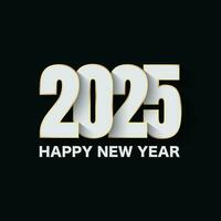 simples e elegante 2025 Novo ano véspera feriado fundo Projeto. vetor