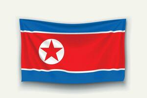 bandeira da coreia do norte vetor