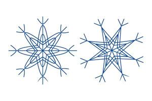 conjunto do estampado flocos de neve dentro na moda azul. Projeto elementos para rede, promoção, propaganda ou ponteiro vetor