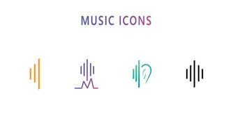 música logotipo, música ícone, logotipo projeto, música marca, música logotipo, vibração música, coração música vetor