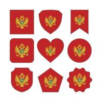 moderno abstrato formas do Montenegro bandeira vetor Projeto modelo