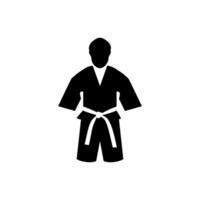 taekwondo uniforme ícone em branco fundo - simples vetor ilustração