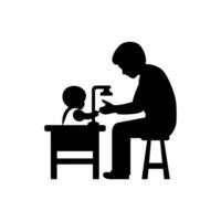 pediatra Cuidado ícone em branco fundo vetor