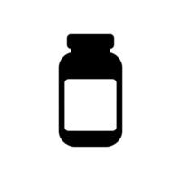 comprimido garrafa ícone em branco fundo vetor