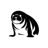 elefante foca ícone em branco fundo - simples vetor ilustração