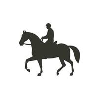 a cavalo equitação ícone em branco fundo - simples vetor ilustração