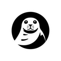 harpa foca ícone em branco fundo - simples vetor ilustração