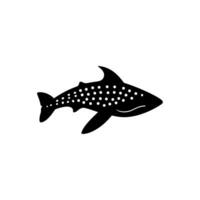 baleia Tubarão ícone em branco fundo - simples vetor ilustração