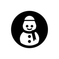 boneco de neve vassoura ícone - simples vetor ilustração