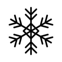 floco de neve de linhas pretas. decoração de ano novo e natal vetor