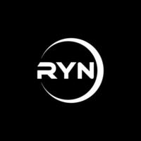 ryn carta logotipo projeto, inspiração para uma único identidade. moderno elegância e criativo Projeto. marca d'água seu sucesso com a impressionante isto logotipo. vetor