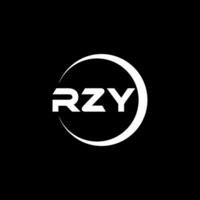rzy carta logotipo projeto, inspiração para uma único identidade. moderno elegância e criativo Projeto. marca d'água seu sucesso com a impressionante isto logotipo. vetor