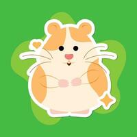 isolado fofa hamster desenho animado personagem vetor ilustração