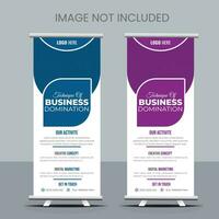 negócios roll up banner design vetor