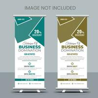 negócios roll up banner design vetor