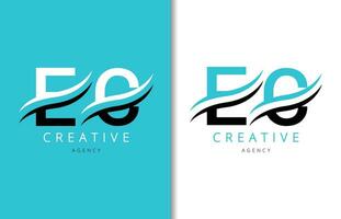 ec carta logotipo Projeto com fundo e criativo companhia logotipo. moderno letras moda Projeto. vetor ilustração