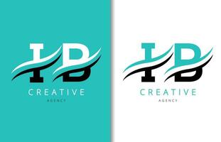 Eu b carta logotipo Projeto com fundo e criativo companhia logotipo. moderno letras moda Projeto. vetor ilustração