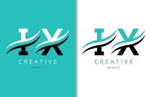 ix carta logotipo Projeto com fundo e criativo companhia logotipo. moderno letras moda Projeto. vetor ilustração