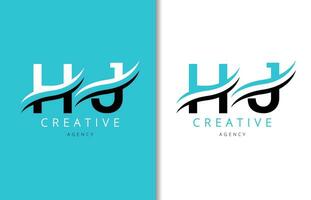 h j carta logotipo Projeto com fundo e criativo companhia logotipo. moderno letras moda Projeto. vetor ilustração