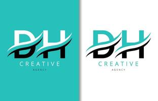 d h carta logotipo Projeto com fundo e criativo companhia logotipo. moderno letras moda Projeto. vetor ilustração
