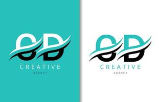 CD carta logotipo Projeto com fundo e criativo companhia logotipo. moderno letras moda Projeto. vetor ilustração