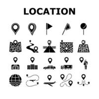 localização PIN mapa ponto ícones conjunto vetor