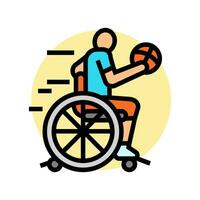 adaptável Esportes ocupacional terapeuta cor ícone vetor ilustração