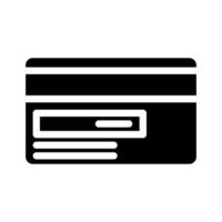 crédito cartão costas banco Forma de pagamento glifo ícone vetor ilustração