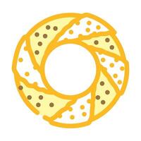 simit turco bagel cozinha cor ícone vetor ilustração