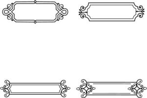 coleção do gravado quadro, Armação Antiguidade com diferente Projeto. vetor ilustração.