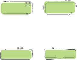 moderno texto caixa dentro geométrico Projeto. isolado em branco fundo. vetor ilustração definir.